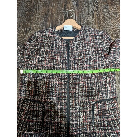 Akris Punto Black Tweed Zipper Front Blazer Jacket US Size 8 - Picture 5 of 10